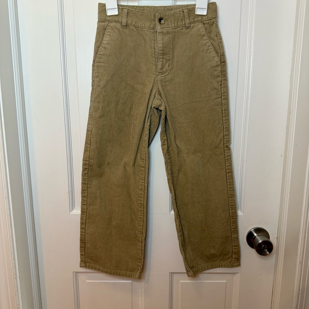 Janie and Jack Boys Corduroy Pants 6 Tan 100% Cotton Straight Leg Vintage Style